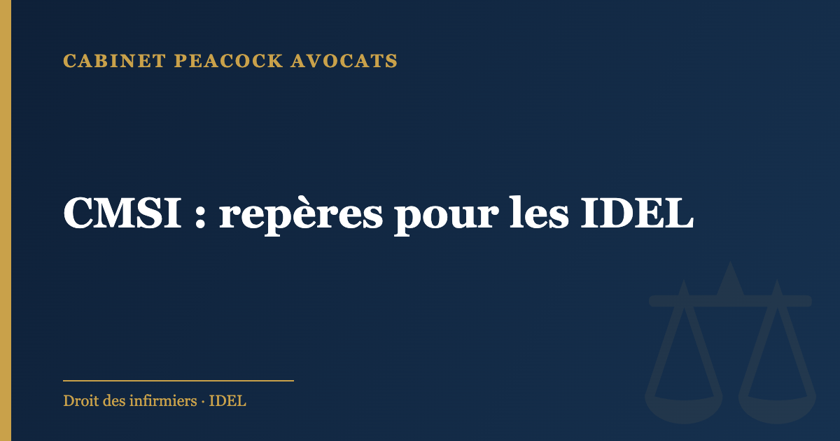 CMSI : repères pour les IDEL