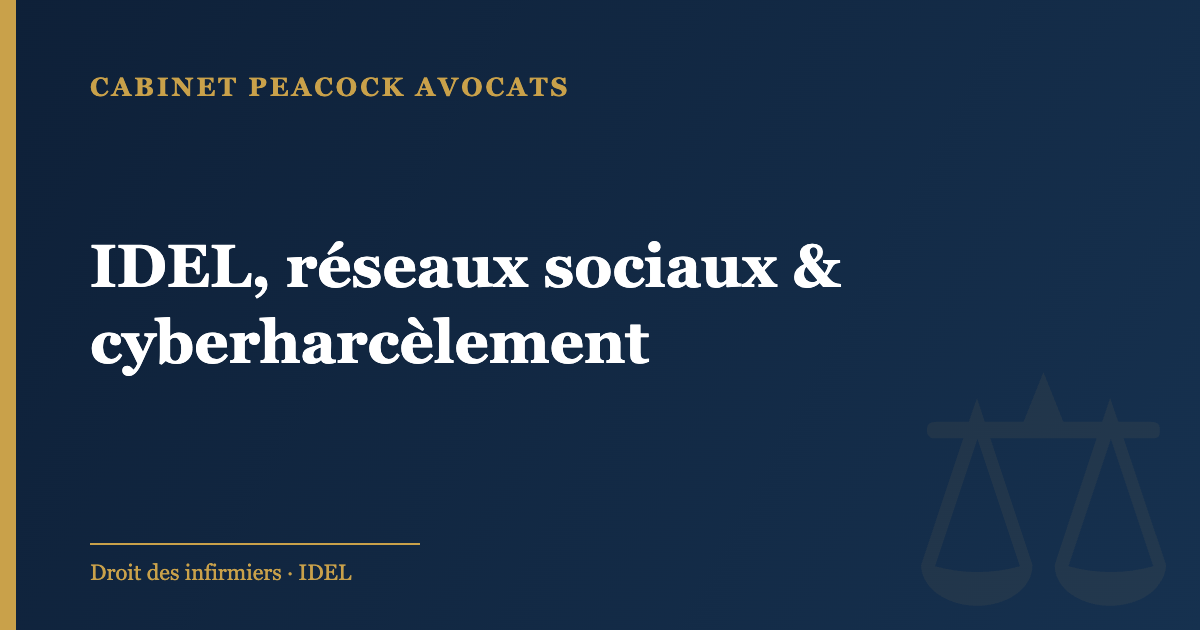 IDEL, réseaux sociaux & cyberharcèlement